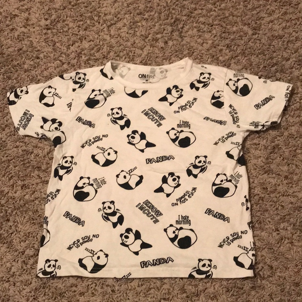 On Fire Juniors Panda Printed tee